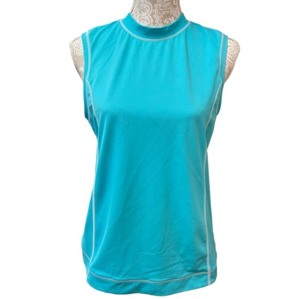LANDS' END Canvas 1963 Blue Swim Shirt Size Large
